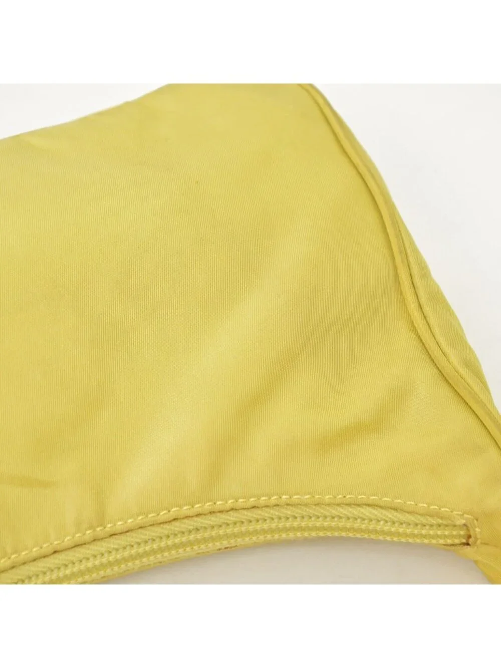 Prada Hand Handbag Mini Andbag Pouch Nylon Yellow